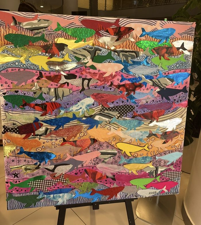 Children's collage artwork